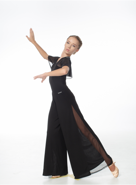 Штани BRS211 для дівчинки, чорний, масло, сітка