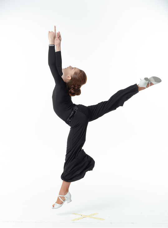 Брюки BRS232 для девочки, черный, масло+бархат