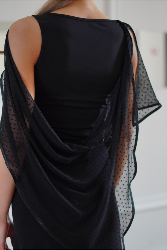 Dance Me Блуза жіноча BL285-6, масло / сітка чорний