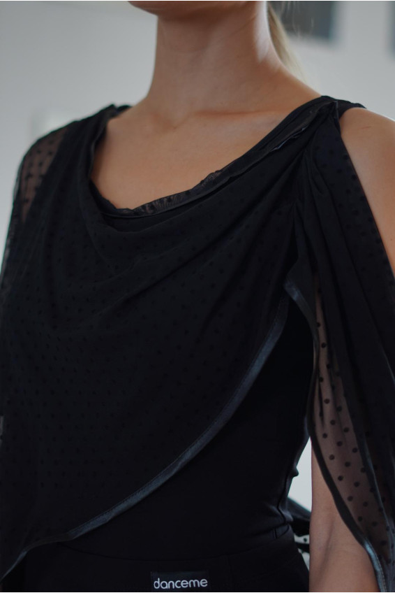 Dance Me Блуза жіноча BL285-6, масло / сітка чорний