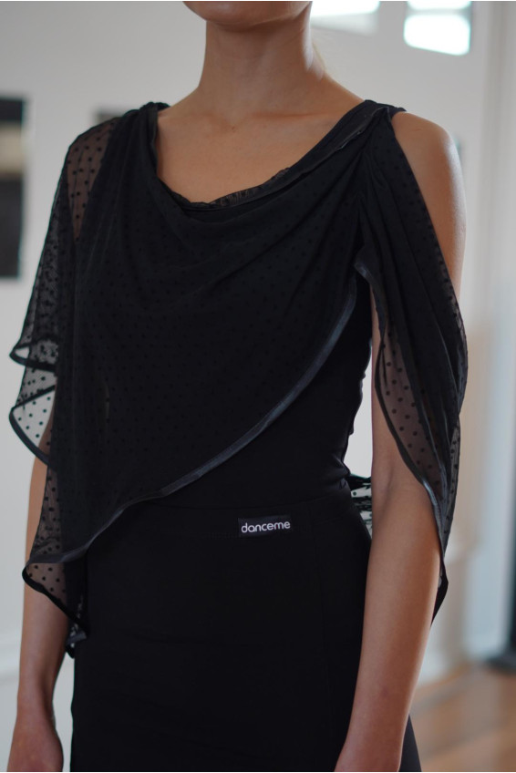 Dance Me Блуза жіноча BL285-6, масло / сітка чорний