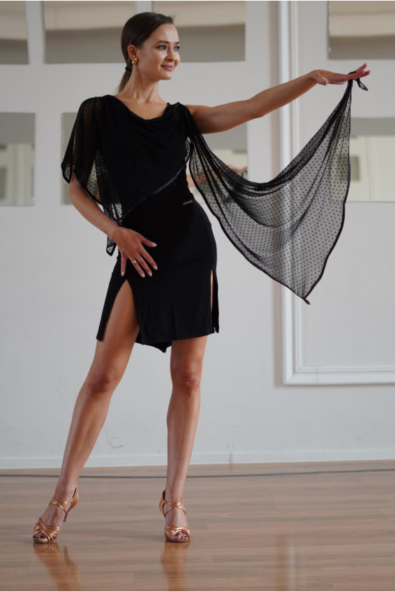 Dance Me Блуза жіноча BL285-6, масло / сітка чорний