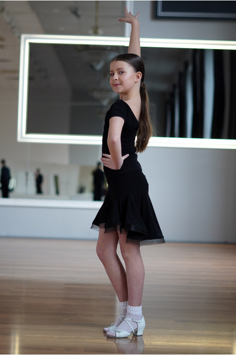 Спідниця UL376-14# для дівчинки, чорний, масло