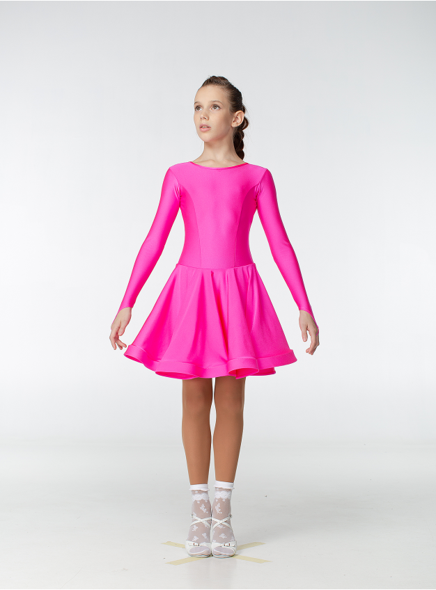 Juvenile dress BS420DR# for a girl, rasberry, lycra