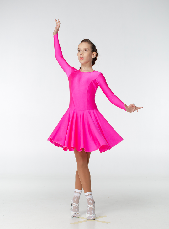 Juvenile dress BS420DR for a girl, Rasberry, lycra