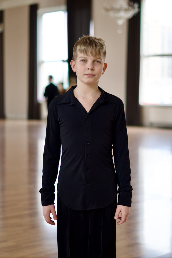 Сорочка R710 для хлопчика, чорний, масло