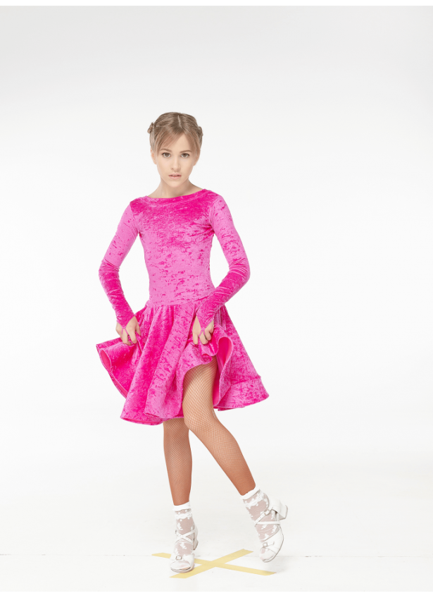 Бейсік BS534DR-13B# для дівчинки, фуксія, бархат креш