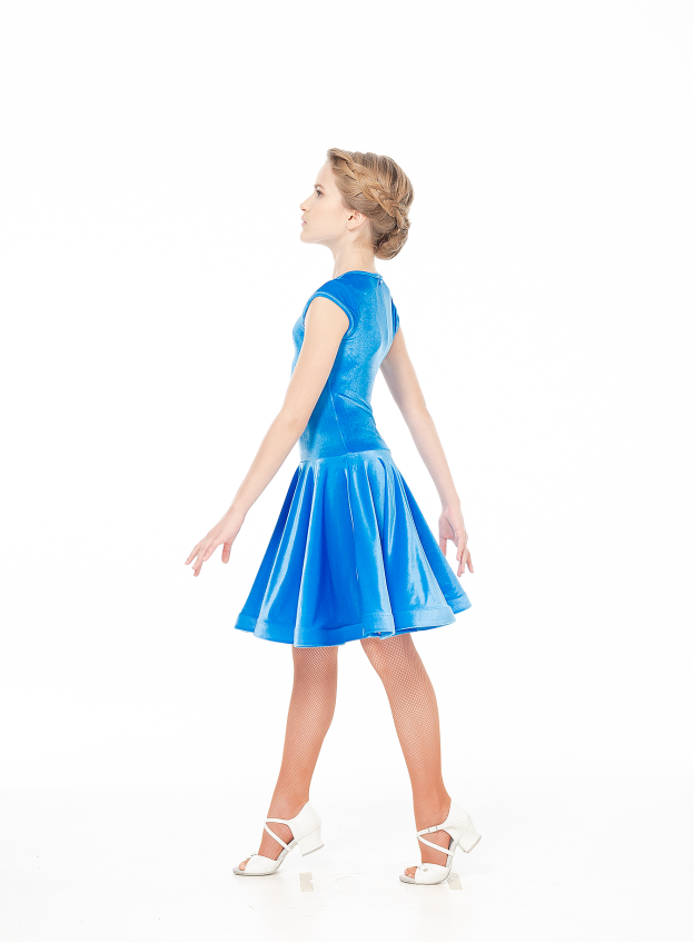 Dance Me Basic BS509-13V# children's, Italian velvet/crinaline, light blue