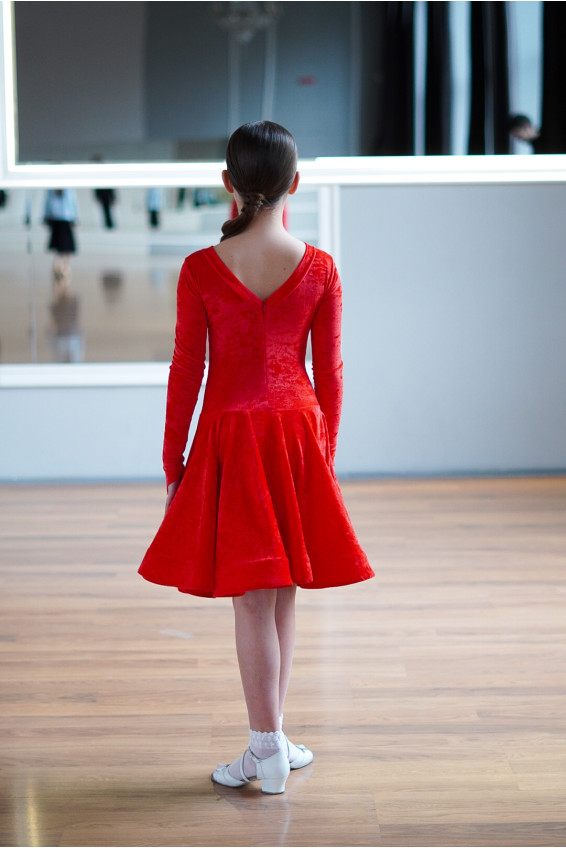 Бейсік BS534DR-13B# для дівчинки, червоний, бархат креш
