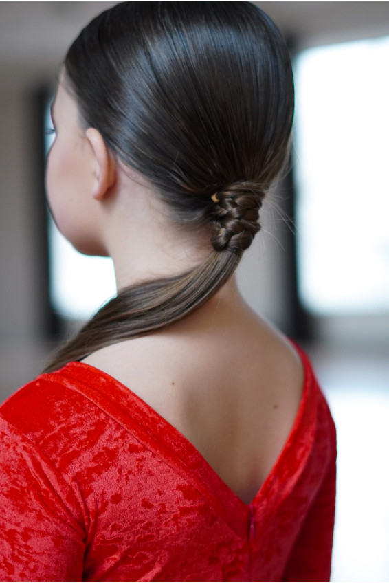 Бейсік BS534DR-13B# для дівчинки, червоний, бархат креш