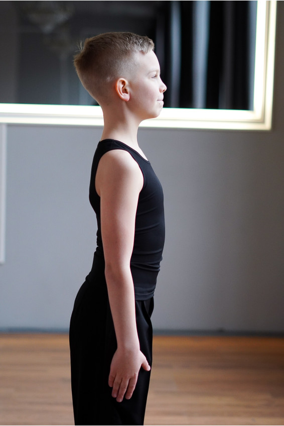 Майка M308 для хлопчика, чорний, масло