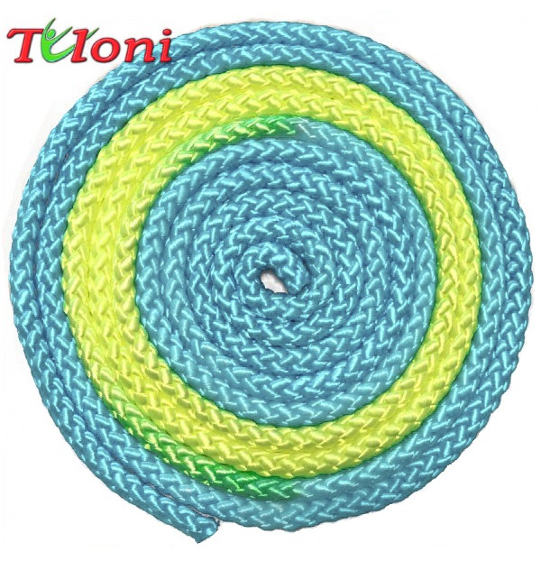 Gymnastics rope ITALIA Blue Yellow Blue