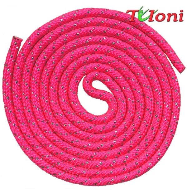 Metal-Lurex pink fluo rope
