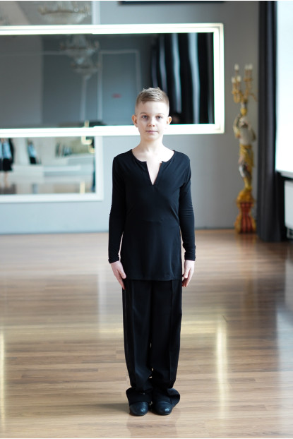 Рубашка R779 для мальчика, черный, масло