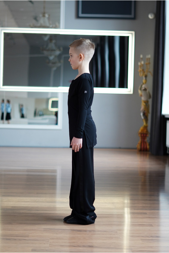 Рубашка R779 для мальчика, черный, масло