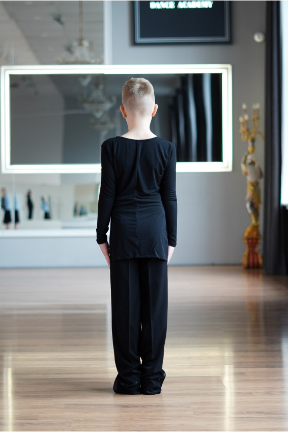 Рубашка R779 для мальчика, черный, масло