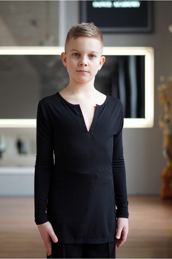 Рубашка R779 для мальчика, черный, масло