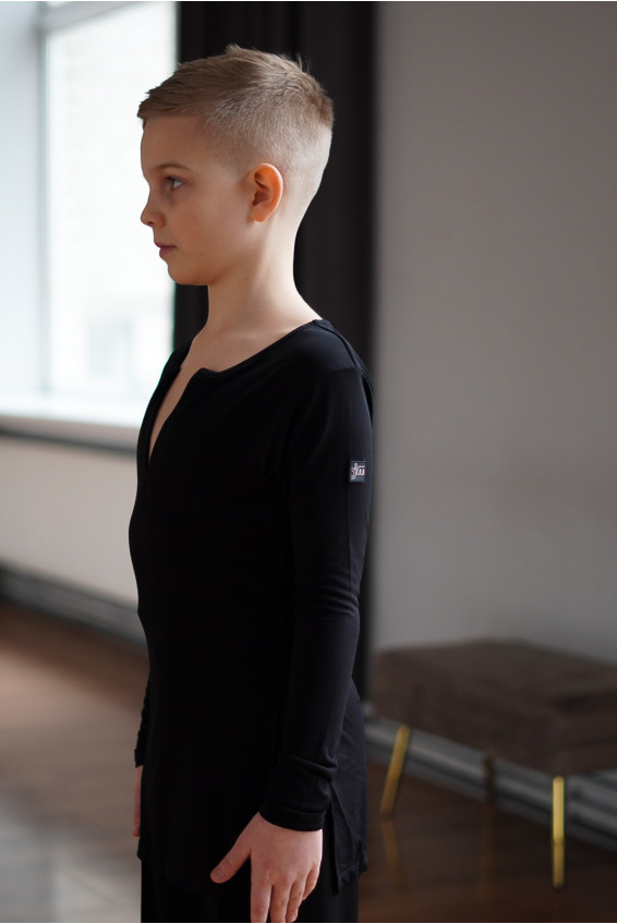 Рубашка R779 для мальчика, черный, масло