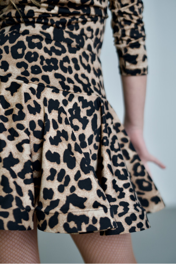 Спідниця UL638-14# для дівчинки, леопард, масло