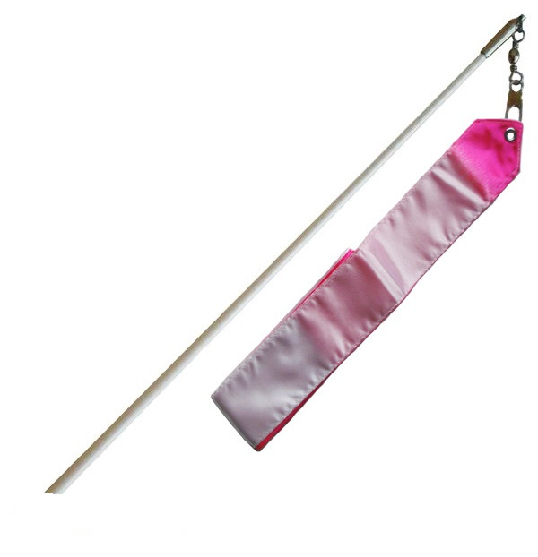 Лента Rayon Ribbon white fuchsia