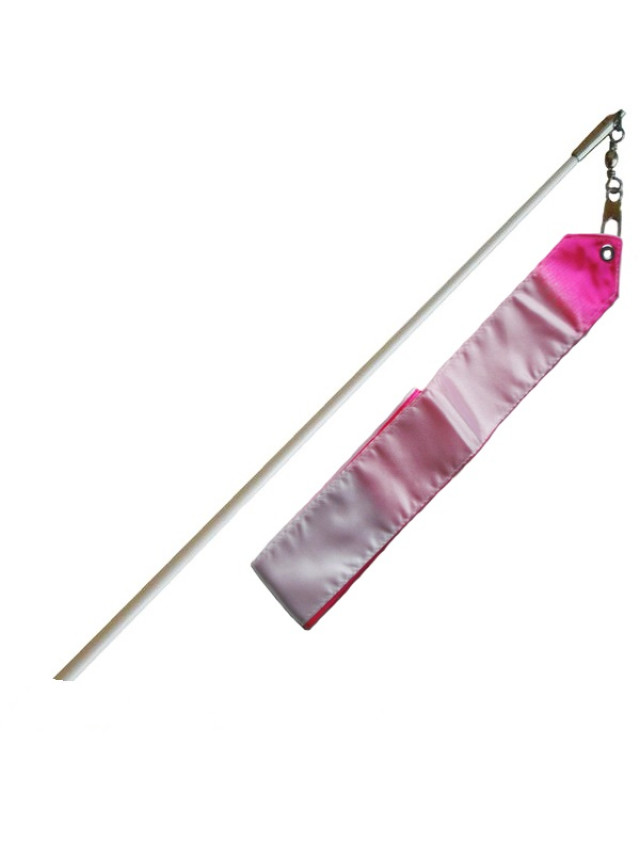 Стрічка Rayon Ribbon White Fuchsia