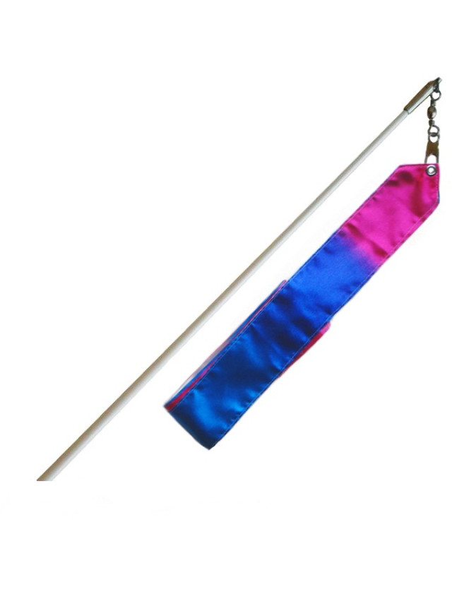 Стрічка Rayon Ribbon Blue White Fuxia