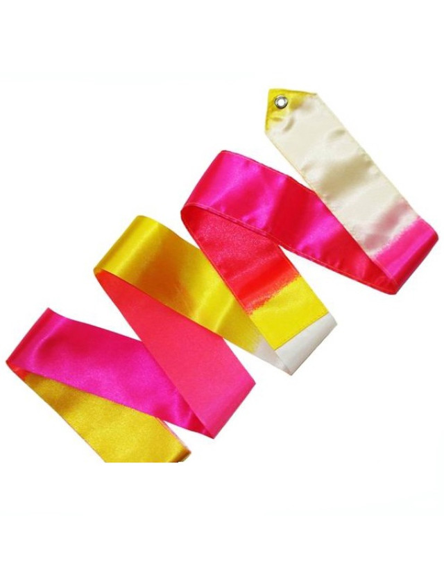 Стрічка Rayon Ribbon Red White Yellow