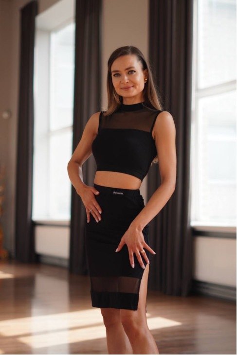 Топ TP937 жіноча, чорний, масло, сітка