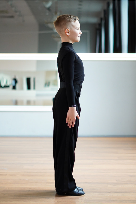 Штани BRM370 для хлопчика, чорний, костюмна тканина