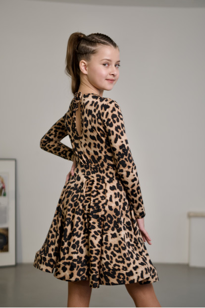 Юбка UL402-14# для девочки, леопард, масло