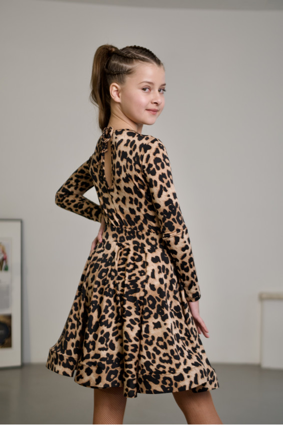 Юбка UL402-14# для девочки, леопард, масло