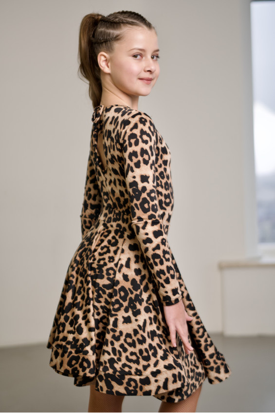 Юбка UL402-14# для девочки, леопард, масло