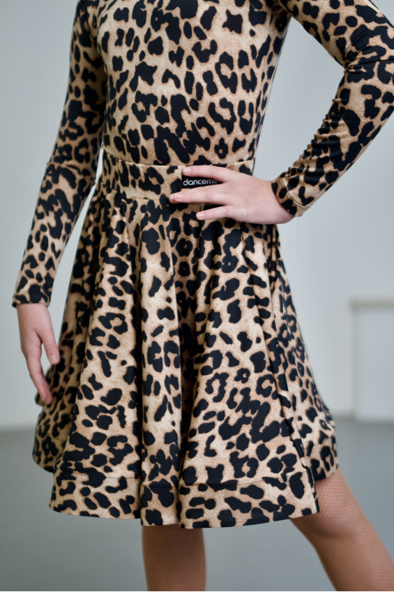 Юбка UL402-14# для девочки, леопард, масло