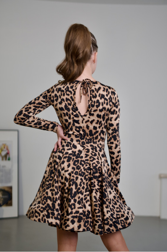 Юбка UL402-14# для девочки, леопард, масло