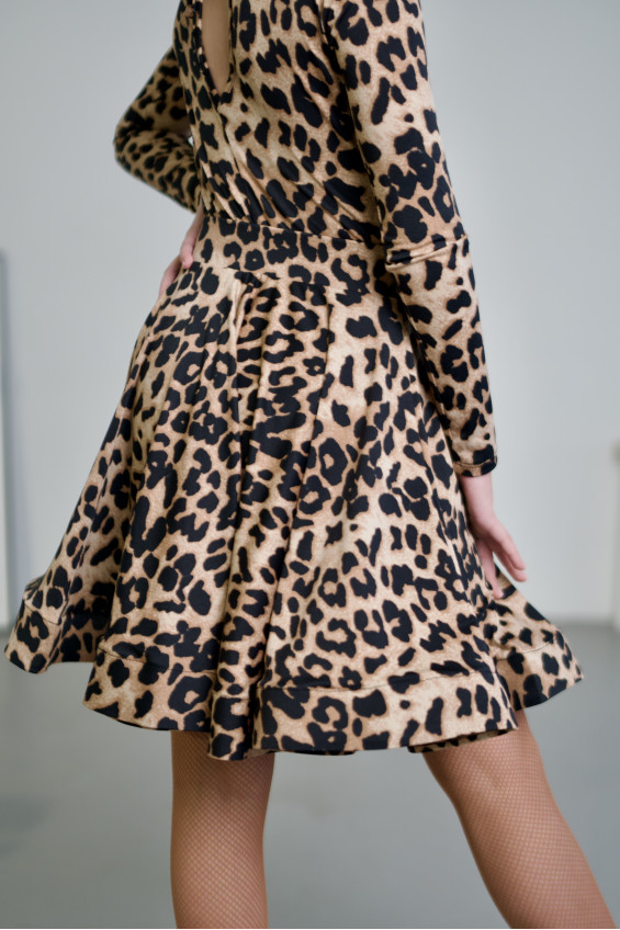 Юбка UL402-14# для девочки, леопард, масло