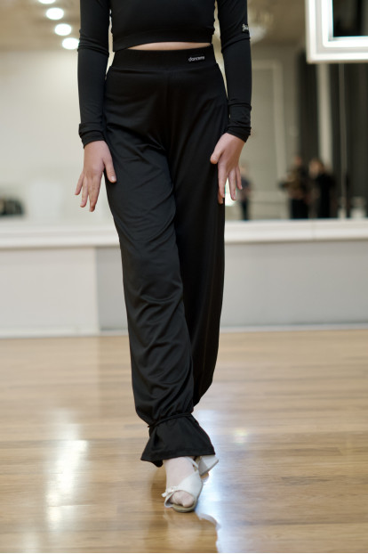 Брюки BRS911 для дівчинки, чорний, креп