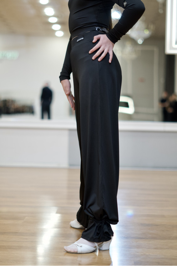 Брюки BRS911 для девочки, черный, креп