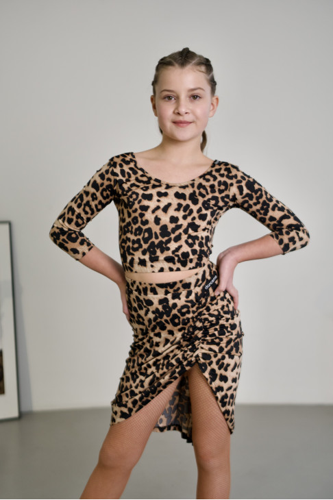 Crop Top TP470DR for a girl, Leo, crepe