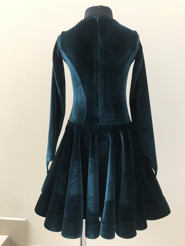 Бейсік BS420DR-13# для дівчинки, темно-зелений, бархат