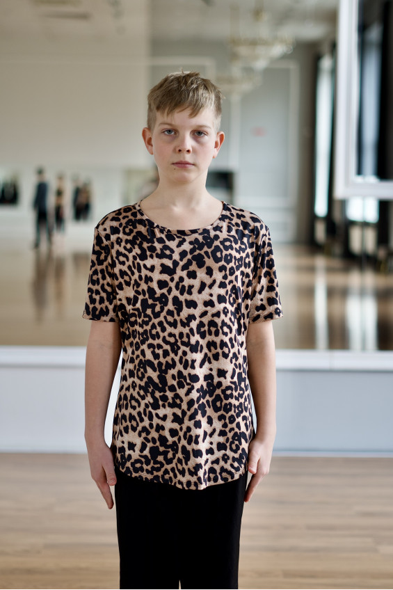 T-Shirt F765KR for a boy, Leo, crepe