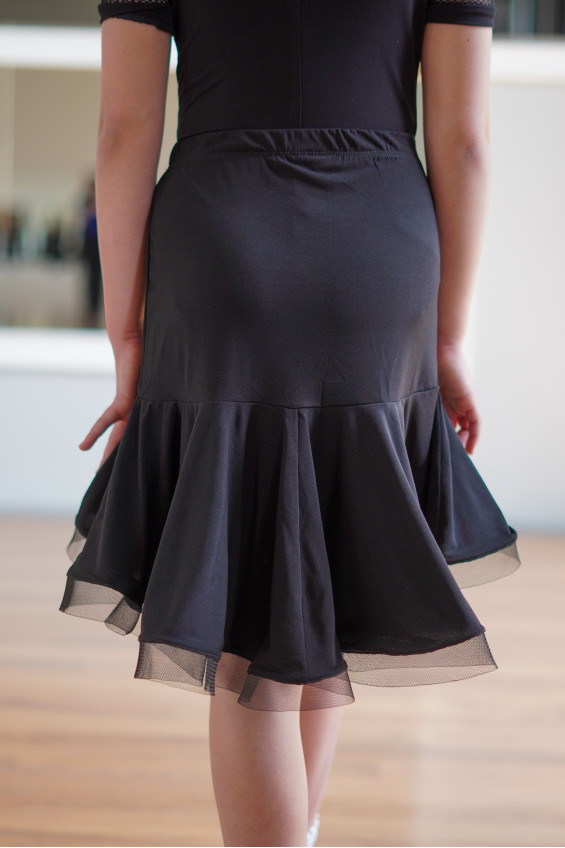 Юбка UL931-14# for a girl, Black, crepe