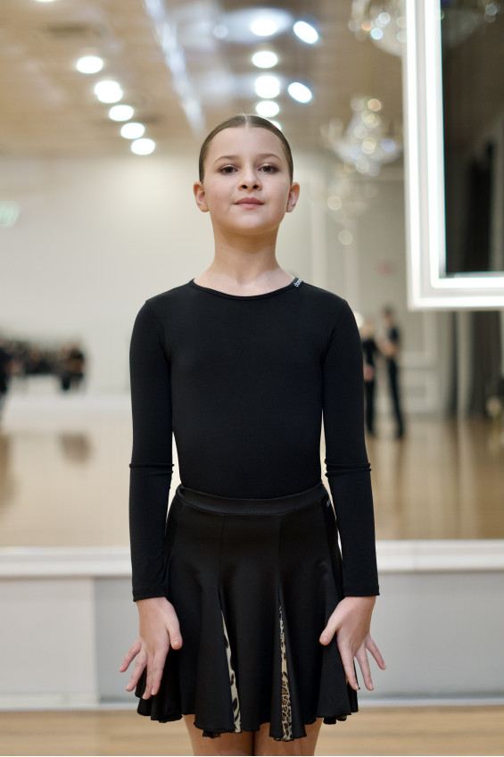 Купальник K446DR для дівчинки, чорний, масло