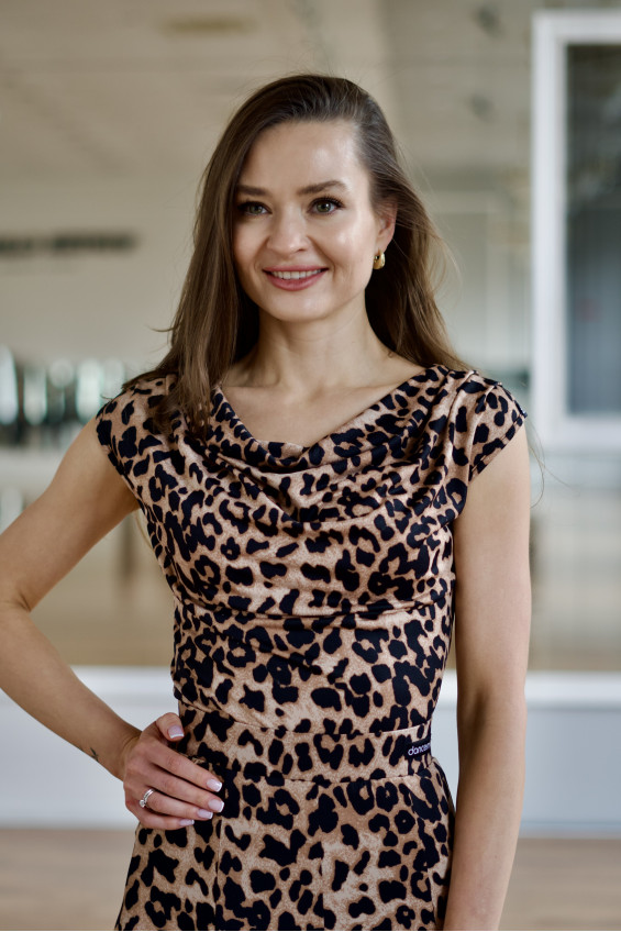 Блуза BL338 жіноча, леопард, масло