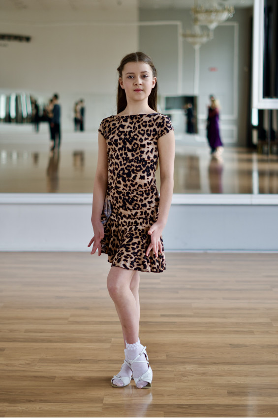 Skirt UL440-14 for a girl, Leo, crepe