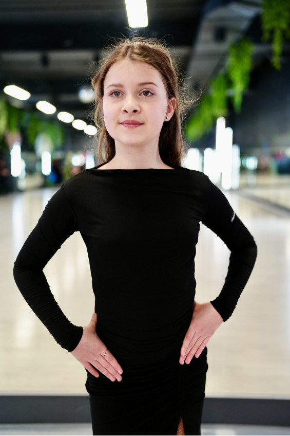 Блуза BL942DR для дівчинки, чорний, масло