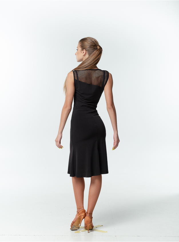 Блуза BL119-17 жіноча, чорний, масло, сітка