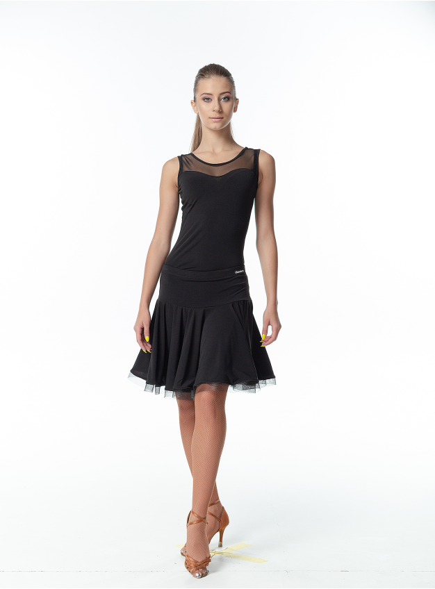 Блуза BL335 жіноча, чорний, масло, сітка