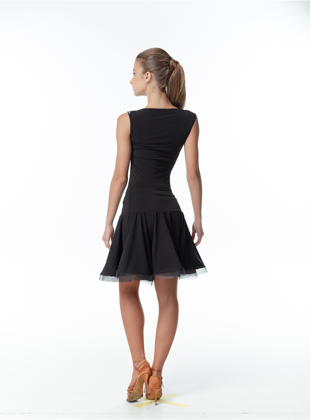 Блуза BL335 жіноча, чорний, масло, сітка