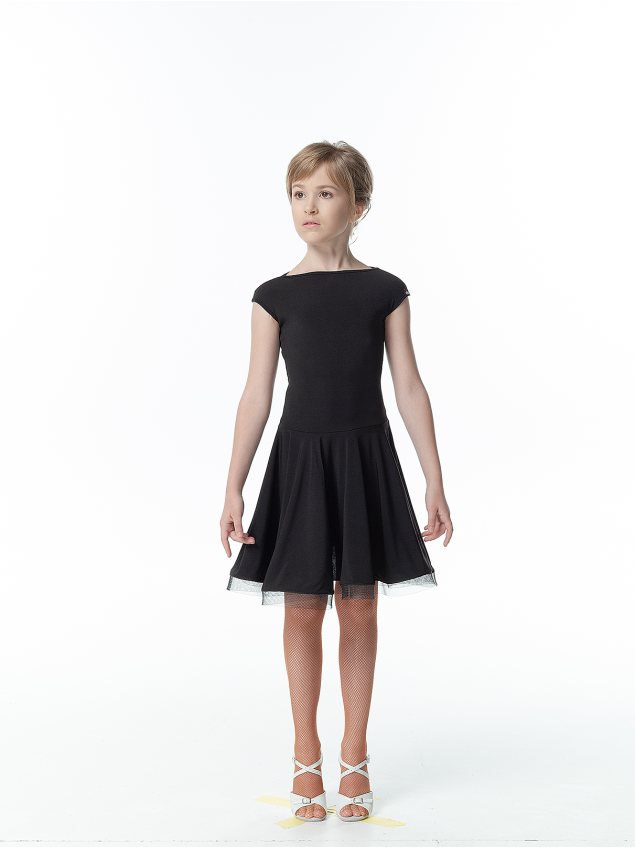 Сукня PL487# для дівчинки, чорний, масло