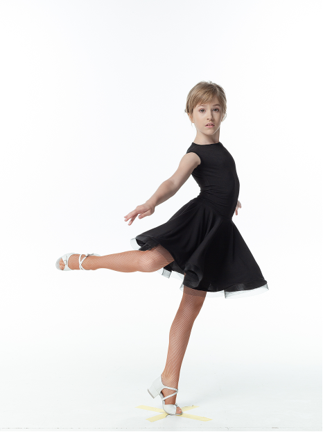 Сукня PL487# для дівчинки, чорний, масло